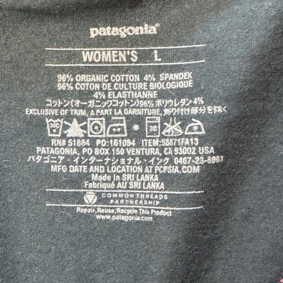 Patagonia Margot Organic Cotton Dress Sz L Red Floral A Line Stretch Travel Gorp - Picture 4 of 4